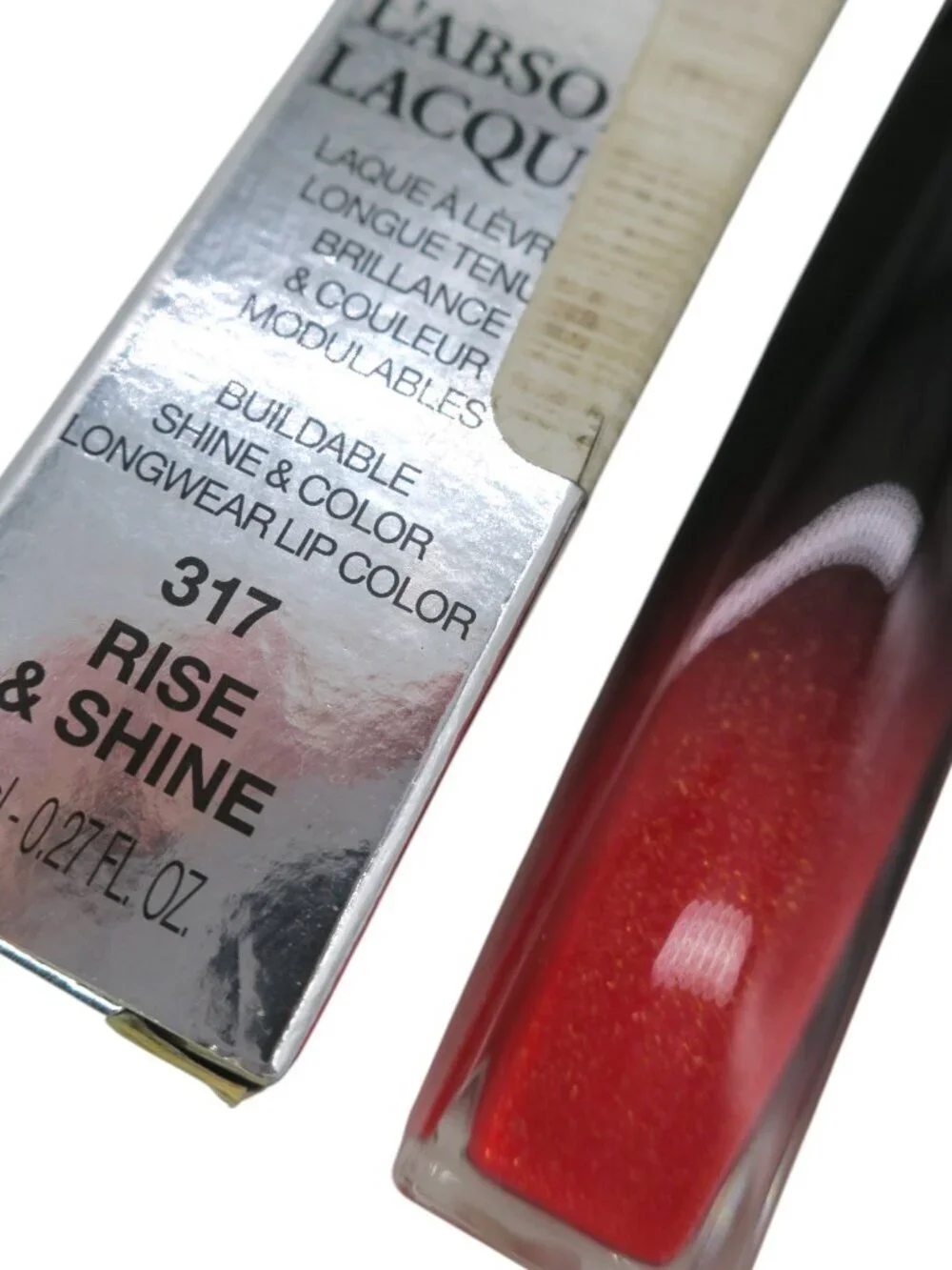 Lancome L'absolu Lacquer Longwear Lip Gloss 317 Rise & Shine